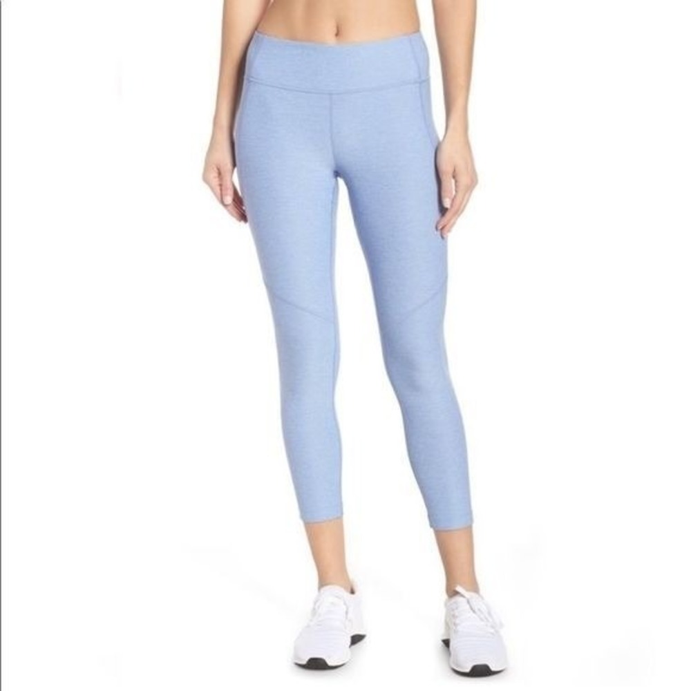 Outdoor Voices Warm Up Crop Leggings Blue Medium Gym Yoga athlete athleisure
